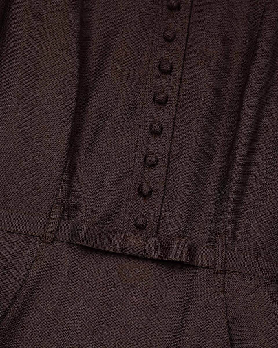Short dress in brown wool