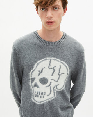 Dark grey skull sweater