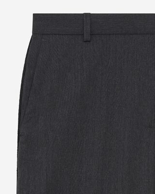 Dark gray wool straight pants
