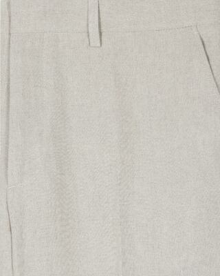 Beige linen suit pants