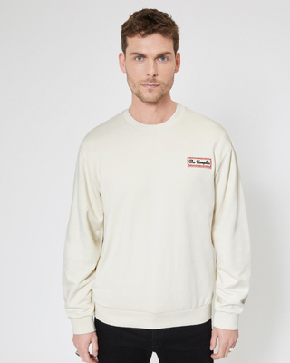Sweatshirt with beige Via Prony screen print