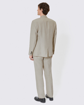Beige linen suit jacket
