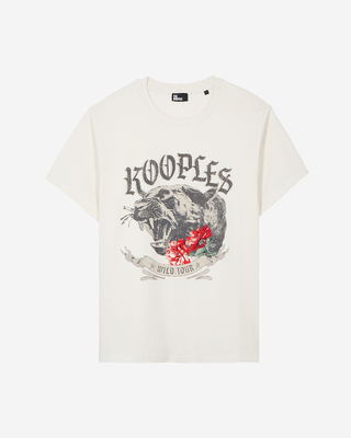 T-shirt with ecru screen print