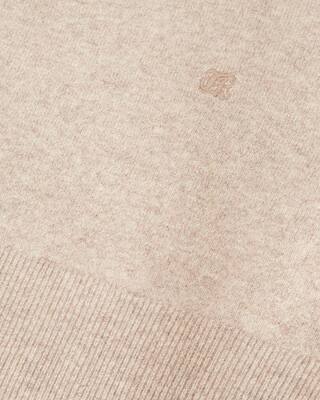 Beige cashmere V-neck sweater