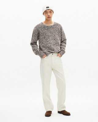 Beige and white sweater