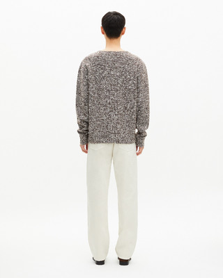Beige and white sweater