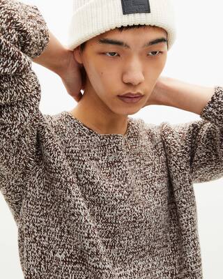 Beige and white sweater