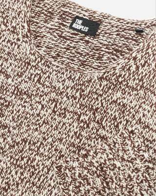 Beige and white sweater