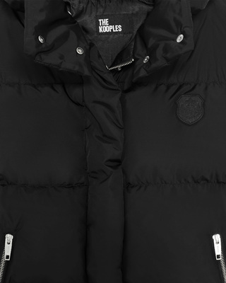 Black down jacket with removable sleeves