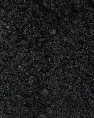 Short black fur-effect coat