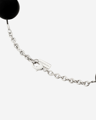 Black pearl heart pendant necklace