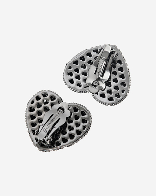 Black clip-on earrings
