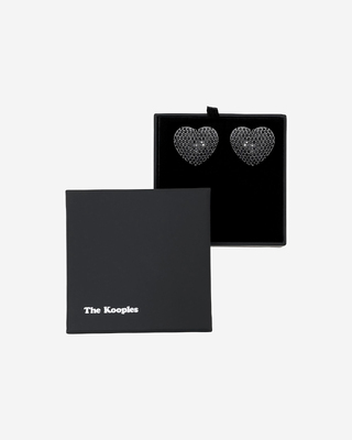 Black clip-on earrings