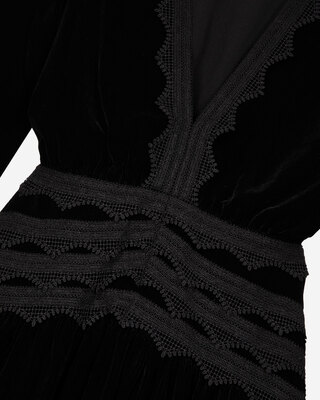 Short black velvet dress