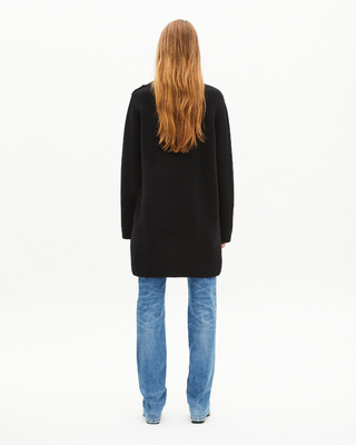 Short dress in black wool