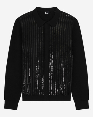 Black sequin cardigan