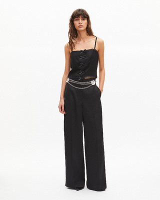 Top with black bow detail