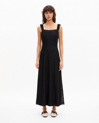 Black lace maxi dress