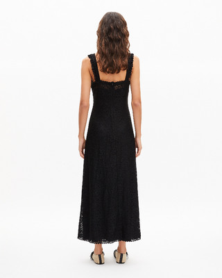 Black lace maxi dress