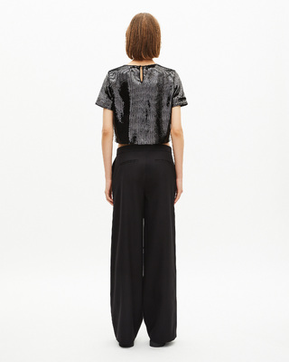 Black sequin top