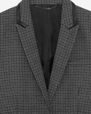 Tailored jacket in black and grey fleece