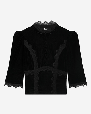 Black velvet top