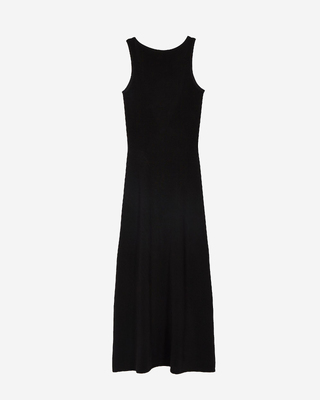 Mesh maxi dress with black chain back