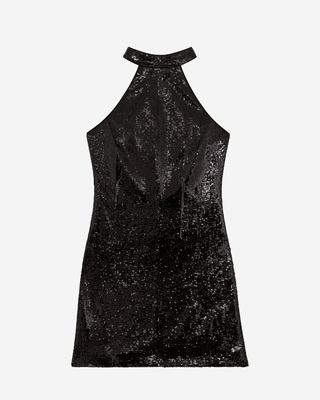 Short black sequin dress
