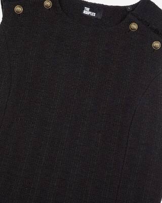 Black tweed top