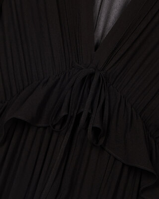 Black ruffled maxi dress
