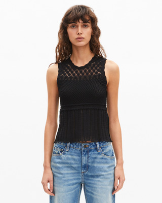 Black openwork top