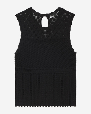 Black openwork top