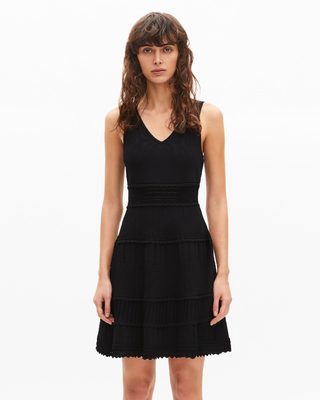 Short black mesh dress