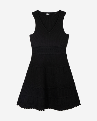 Short black mesh dress