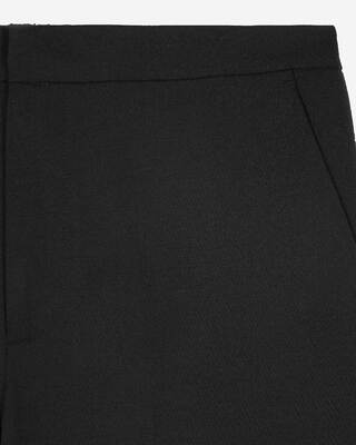 Semi-elasticated wide-leg pants, black