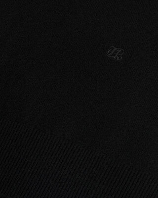 Black cashmere V-neck sweater