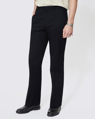 Black flared leg pants