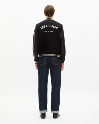 Black varsity wool jacket