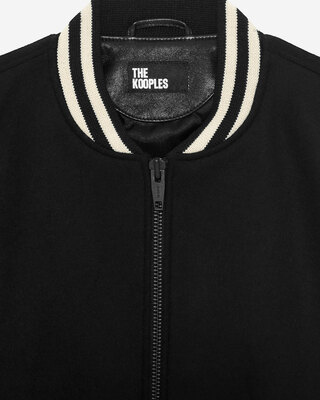 Black varsity wool jacket