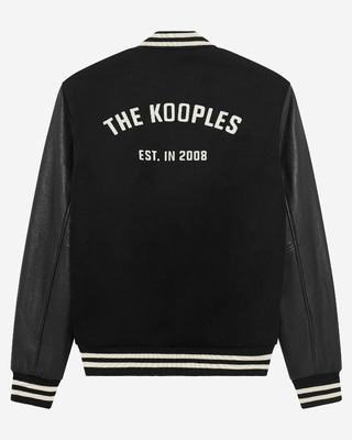 Black varsity wool jacket