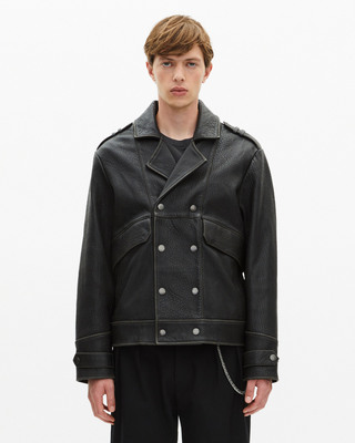 Black leather jacket