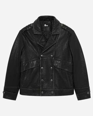 Black leather jacket