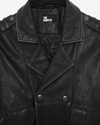 Black leather jacket