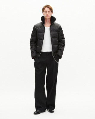Black water-repellent down jacket