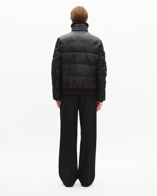 Black water-repellent down jacket
