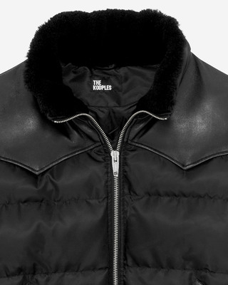 Black water-repellent down jacket