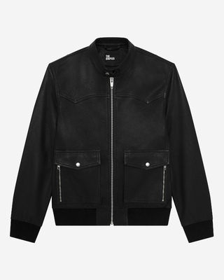 Black leather jacket