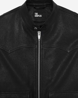 Black leather jacket