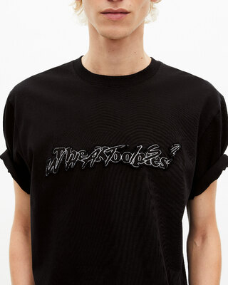 Black Metallic 'What Is' T-shirt