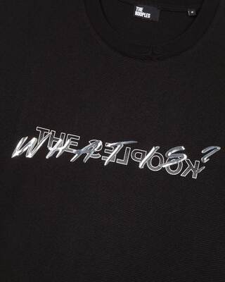 Black Metallic 'What Is' T-shirt